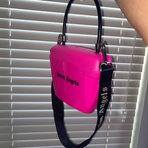 Pink palm angels padlock bag